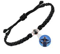 DBLXYAN Bracelet avec image à l'intérieur, bracelet personnalisé avec photo personnalisée, bracelets d'identification pour femmes, cadeaux commémoratifs pour un être cher, Medium, Argent sterling,
