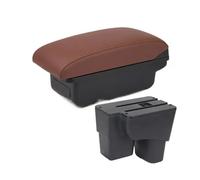 DBMNJKG Boîte d'accoudoir de voiture compatible avec Kia Soluto, plateau rangement compatible avec Kia Pegas, accessoires étanches for l'aménagement intérieu(A6 brown No U SB)