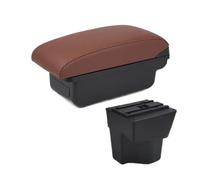 DBMNJKG Boîte de rangement centrale compatible avec l'accoudoir de la KIA Rio 5 (2015-2019) - Étanche - Accessoires de recharge intégrés(A6 brown No U SB)