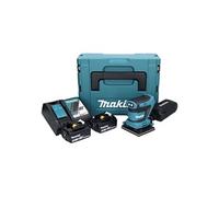 Ponceuse de paume 112x102mm 18V (semelle en plastique, fixation velcro + clips) + 2x BL1850B + DC18RC + Makpac - Makita DBO480RTJ