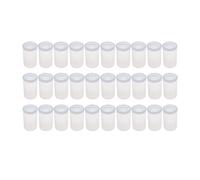 DBOO Lot de 30 boîtes de film en plastique blanc de 35 mm avec couvercles hermétiques pour ranger de petits accessoires, films, clés, pièces de monnaie, perles d'art