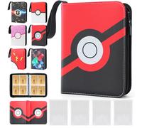 DBPBToU Classeur Carte pour 400 Cartes avec 400 Pochettes, Album Carte pour Poke V, Vmax, TAG TEAM, EX, GX, MTG, TCG, Protection Carte, Cahier en Cuir PU imperméable (Oblique)