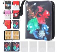 DBPBToU Classeur Carte pour 400 Cartes avec 400 Pochettes, Album Carte pour Poke V, Vmax, TAG TEAM, EX, GX, MTG, TCG, Protection Carte, Cahier en Cuir PU imperméable (Mythologique)