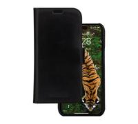 19twenty8 Étui à rabat Lynge – cuir pleine fleur, magnétique – Noir pour iPhone 13–17