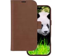 19twenty8 Étui portefeuille Lynge iPhone 16 Pro MagSafe cuir pleine fleur Tan Marron