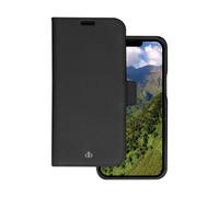 DBRAMANTE1928, Apple iPhone 14 Plus Folio 2 en 1 modèle New York en cuir avec porte-carte, Noir Minuit
