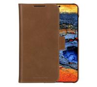 Lynge - Etui à rabat pour téléphone portable - cuir pleine fleur - brun clair - pour Samsung Galaxy S25