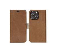 DBRAMANTE1928, Etui folio pour Apple iPhone 14 Pro Max en cuir de Copenhague avec porte-carte, marron clair