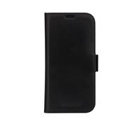 DBRAMANTE1928, Étui folio pour iPhone 15 Pro Max en cuir Copenhague avec porte-carte, Noir