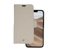 DBRAMANTE1928, Étui pour iPhone 14 Plus Folio 2 en 1 modèle New York en cuir avec porte-carte, Gris
