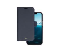 DBRAMANTE1928, étui pour iPhone 14 Pro Folio 2 en 1 modèle New York en cuir avec porte-carte, bleu marine
