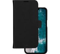 DBRAMANTE1928, Étui pour iPhone 14 Pro Max Folio 2 en 1 modèle Stockholm avec porte-carte, Noir