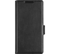 DBRAMANTE1928, Galaxy S25 Ultra Oslo Pro Etui à rabat en cuir Stand Porte-cartes GRS, Noir