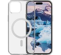 dbramante1928 Housse anti-poussière MagSafe transparente et blanche pour iPhone 15 Plus