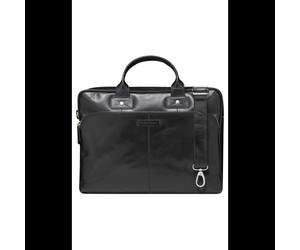 dbramante1928 Kronborg Malette Cuir 16" Noir - Dimensions 400x110x295mm, Compartiment PC 380x25x270mm, Poches intérieures (Téléphone, Document, Stylo)