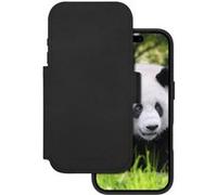 Lynge - Etui à rabat pour téléphone portable - compatibilité avec MagSafe - cuir pleine fleur - noir