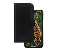 19twenty8 Étui à rabat Lynge – cuir pleine fleur, magnétique – Noir pour iPhone 13–17