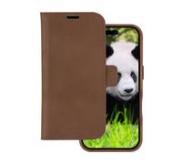 Étui pour Apple iPhone 16 Compatible MagSafe Folio 2 en 1 Modèle Lynge Marron