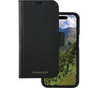 dbramante1928 New York - Étui à rabat pour téléphone portable - cuir pleine fleur de vachette - noir nuit - pour Apple iPhone 15 Plus G