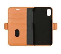 dbramante1928 New York - Étui à rabat pour téléphone portable - cuir Saffiano - terre de Sienne calcinée G