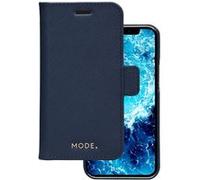 dbramante1928 New York - Protection à rabat pour téléphone portable - cuir Saffiano pleine fleur - Bleu océan - pour Apple iPhone 12 mini G