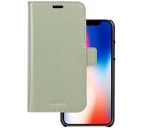 dbramante1928 New York - Protection à rabat pour téléphone portable - cuir Saffiano - vert olive - pour Apple iPhone X, XS Vert G