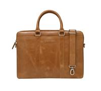 dbramante1928 - Nordborg Sacoche pour Ordinateur Portable 15" Pouces pour Femmes et Hommes - Porte-Documents avec Bandoulière Réglable - Fabriqué en Cuir Pleine Fleur de Haute Qualité - Tan N.E.