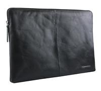 dbramante1928 Plein Grain Cuir Protecteur Cas Manche Folio avec Zip Adapté pour Apple Macbook Pro 13 Pouce with Touch Bar 2016 - Noir