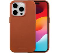 Roskilde - Coque de protection pour téléphone portable - compatibilité avec MagSafe - cuir pleine fleur - brun clair - pour Apple iPhone 15 Pro Max