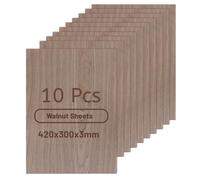 DBREAKS 10 Pièces Contreplaqué Noyer 3mm, 420x300x3mm, Plaque en Bois Brut, Découpe Laser Bois Contreplaqué, Plywood pour Modélisme Artisanat