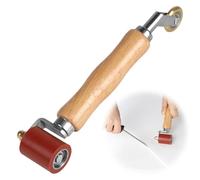 DBREAKS 2 EN 1 Rouleau de Pression à Main, 40mm Rouleau de Joint en Caoutchouc et 6 mm Rouleau Presseur en Laiton, pour Soudage de Bâches en PVC/TPO/EPDM, Décoration de Papiers Peints