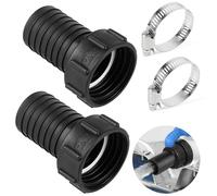 DBREAKS 2 Pièces Adaptateur de Tuyau de Réservoir IBC S60x6, Raccord de Tuyau 60 mm Vers 50 mm Filetage Grossier, IBC Raccord Robinet, pour Vanne de Fût, Arrosage du Jardin, Réservoir D'eau de Jardin