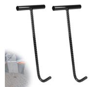 DBREAKS 2 pièces Crochet leve Plaque, 30 cm lève-couvercle d'égout, Crochet de Canalisation Couvercle de Regard Crochet, Crochets de Levage Lourds, Leviers de Couvercle de Canal