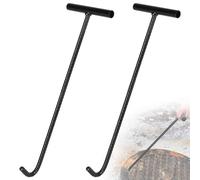 DBREAKS 2 pièces Crochet leve Plaque, 80 cm lève-couvercle d'égout, Crochet de Canalisation Couvercle de Regard Crochet, Crochets de Levage Lourds, Leviers de Couvercle de Canal