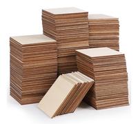 DBREAKS 200pcs Carré Pièces Planchette Bois Naturel 7 cm, Décorations Non Finies, Étiquettes Cadeaux de Mariage, pour Peinture Écriture Étiquetage DIY Photo Props Décoration de de la Maison, de Noël