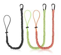 DBREAKS 3Pcs Cordons pour Outils, Lanière à Outils avec Mousquetons, Cordon Rétractable pour Outil, Adapté aux Tournevis, Pinces, Clés (Noir/Rouge/Vert)