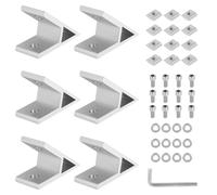DBREAKS 6 Pièces Profil Aluminium Support Angle 45 Degrés, Équerre de Fixation pour 4040 Série, Accessoires D'angle De Profilé En Aluminium