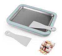 DBREAKS Ice roll plaque, machine à glace roulée, instant ice cream maker, plaque à glace roulée, machine à Yogourt Frit, en acier inoxydable pour yoghourt glacé, crème glacée, sorbet,Vert