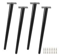 DBREAKS Lot de 4 Pieds de Meubles Réglables Inclinables 40cm INOX