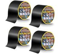 DBREAKS Ruban Adhésif en Butyle pour Terrasse, Ruban de Solin en Bois pour Terrasse, Bande de Protection Lambourde, Protection du Bois (4 Rouleaux, 10 cm x 15 m)