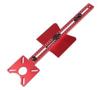 DBREAKS Support de rainure de fraisage 4 en 1, multifonction gabarit de coupe de cercle de défonceuse métrique, pour couper des cercles, couper les bords, fraiser, fente ronde