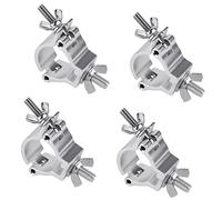 DBREAKS Truss Clamp Crochet de Fixation - TÜV, 4Pcs Crochets de Fixation Éclairage de Scène, 38-41mm Alliage d'aluminium Crochets de Fixation Éclairage de Scène, Pinces pour Éclairage de Scène, Argent