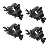 DBREAKS Truss Clamp Crochet de Fixation - TÜV, 4Pcs Crochets de Fixation Éclairage de Scène, 38-41mm Alliage d'aluminium Crochets de Fixation Éclairage de Scène, Pinces pour Éclairage de Scène, Noir