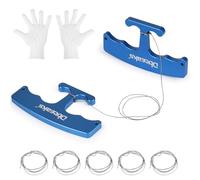 DBREAKS Voiture Enlever Les Emblèmes, 2 Pièces Outil D'enlèvement De Logo, avec 5 Câbles PE de Rechange et Une Paire de Gants, Suppression des Logos sans Traces