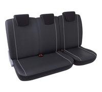 DBS - Housse de siège - Utilitaire - Simili Cuir - 3places/Banquette - Noir - Universelles - Lavable Noir G