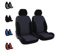 DBS - Housses de sièges - Voiture/Auto - 2 Sièges Avant - Noir - Universelles - Anti-dérapant - Lavable