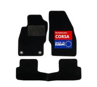 DBS - Tapis de Sol Voiture - sur Mesure - Adapté à Votre Opel Corsa (01/2015-10/2019) Antidérapant : Clips de Fixation et Autogrip - 3 pièces : Protection du Pont arrière - Moquette