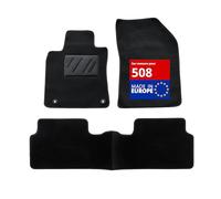 DBS - Tapis de Sol Voiture - sur Mesure - Adapté à Votre Peugeot 508 (dès 10/2018) Antidérapant : Clips de Fixation et Autogrip - 3 pièces : Protection du Pont arrière - Moquette