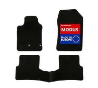 DBS - Tapis de Sol Voiture - sur Mesure - Adapté à Votre Renault Modus (09/2004-11/2012) Antidérapant : Clips de Fixation et Autogrip - 3 pièces : Protection du Pont arrière - Moquette