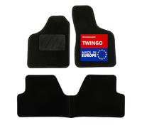 DBS - Tapis de Sol Voiture - sur Mesure - Adapté à Votre Renault TWINGO (07/1998-06/2007) Antidérapant : Clips de Fixation et Autogrip - 3 pièces : Protection du Pont arrière - Moquette